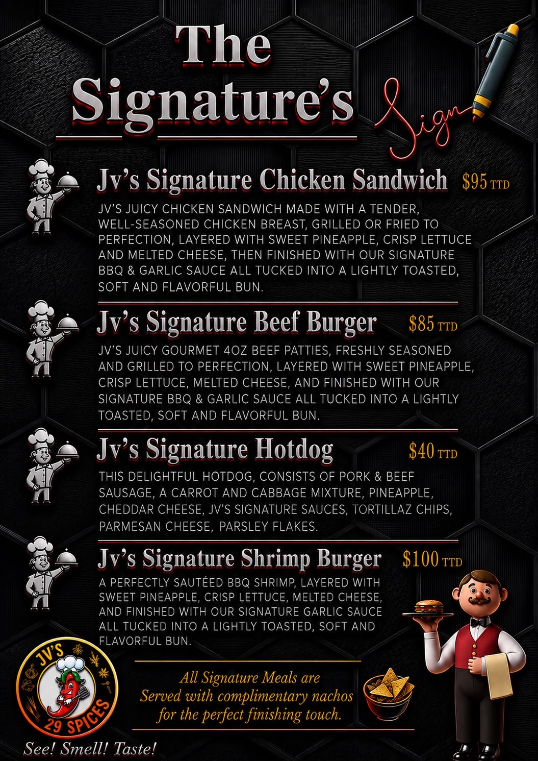 JVS Signatures Menu Page 2